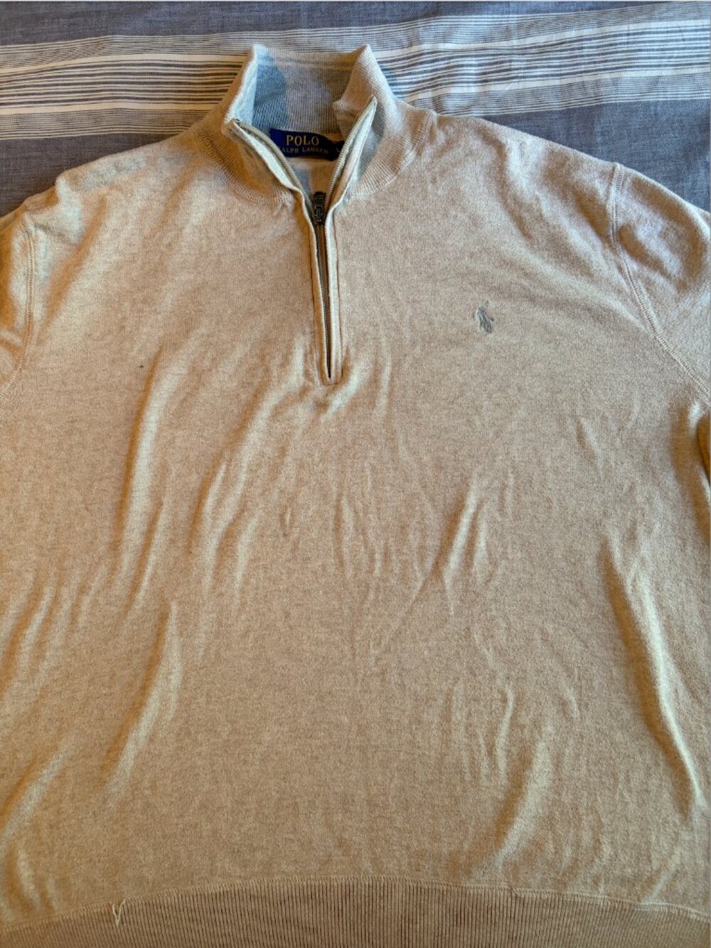 POLO Ralph Lauren 1/4 Zip Tan Size Mens Large